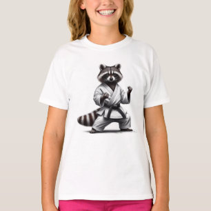 Cute Fun Animal Humour Racoon Martial Arts T-Shirt