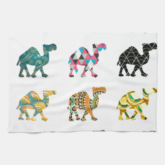 Cute fun camels tea towel