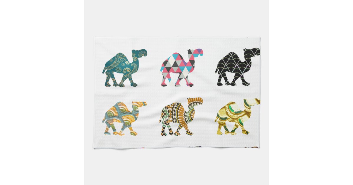 Cute fun camels tea towel Zazzle