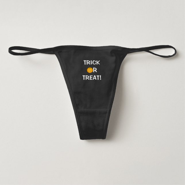 Cute fun cartoon Halloween pumpkin message. Underwear (Front)