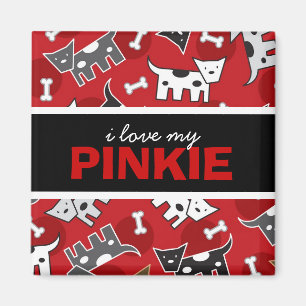 Cute Fun Cartoon Spotted Dogs Doggies Puppy Bones Magnet