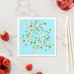 Cute Fun Colourful Modern Confetti Dots Napkin