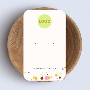 Cute Fun Confetti Stud Earring Jewellery Business Card