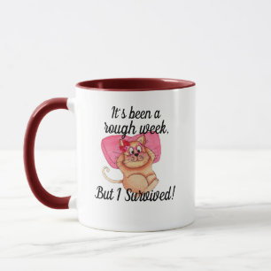 Cute Fun Customisable Funny Cat I Survived Mug