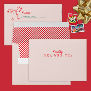 Cute Fun Doodles Christmas Holiday Return Address Envelope