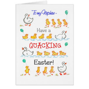 Cute Fun Ducklings Quacking Easter, for Nephew