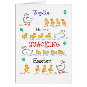 Cute Fun Ducklings Quacking Easter, for Son