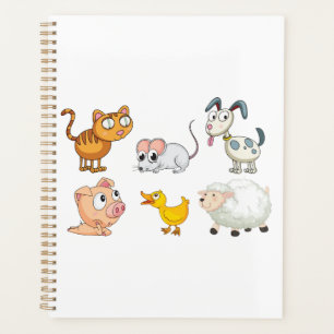 Cute Fun Farm Animals Planner