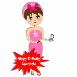 Cute Fun Girly Pamper Spa Party Theme For Girls Standing Photo Sculpture<br><div class="desc">A cute stand up cut out for all those young ladies celebrating a birthday or special occasion with a pamper or spa themed party.  This illustrated lady is certainly making the most of being pampered.  Don't forget to change the name or message,  there's no extra cost.</div>