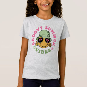 Cute Fun Groovy Summer Vibes  T-Shirt