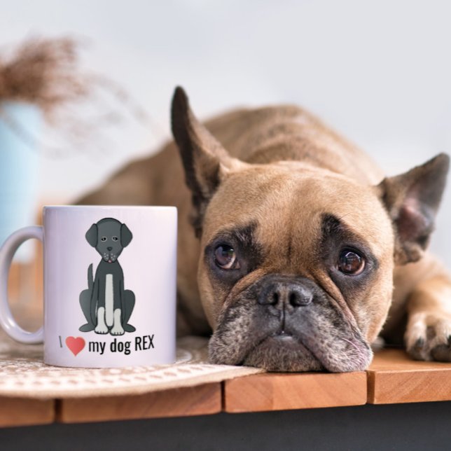 Cute Fun I Heart My Dog Custom Whimsical  Coffee Mug (Creator Uploaded)