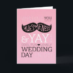 Cute fun love mustache wedding card<br><div class="desc">Cute wedding postcard for your friends wedding day. Trendy mustache typography design. Fun trendy card. Check out other designs in our shop!</div>