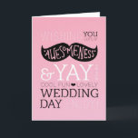 Cute fun love mustache wedding card<br><div class="desc">Cute wedding postcard for your friends wedding day. Trendy mustache typography design. Fun trendy card. Check out other designs in our shop!</div>