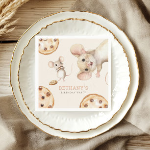 Cute Fun Mice Cookies Any Age Birthday Party Napkin