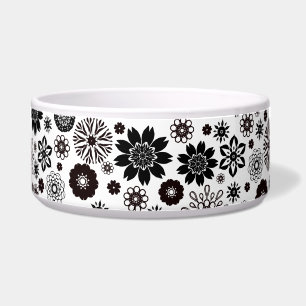 Cute Fun Modern Black and White Floral Pattern