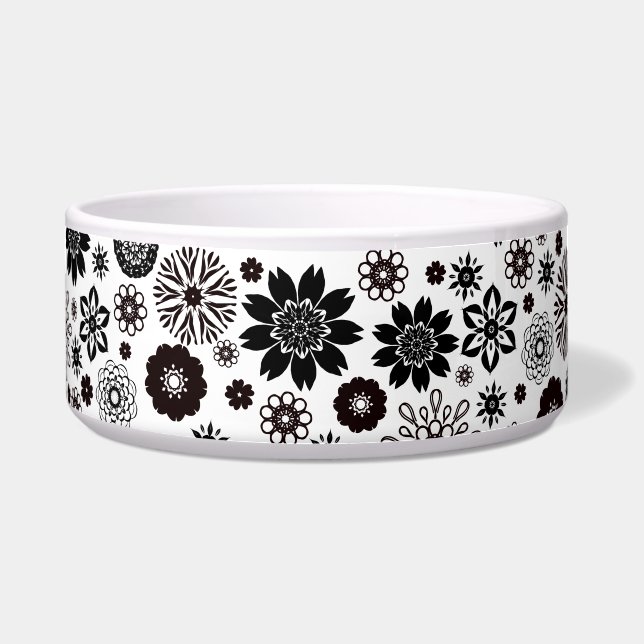     Cute Fun Modern Black and White Floral Pattern (Front)