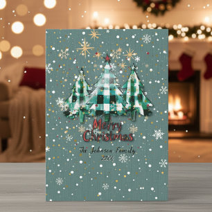Cute Fun Modern Rustic Christmas Card
