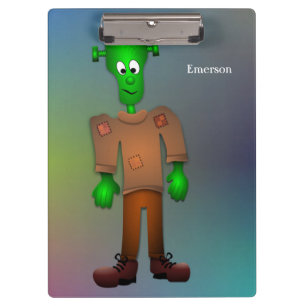 Cute Fun Monster Cartoon to Personalise for Party Clipboard