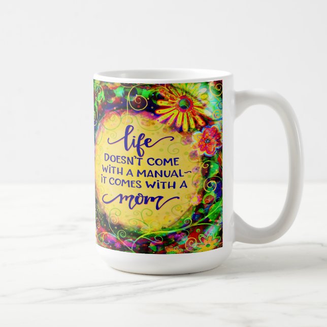 Cute Fun Mum, My Life Manual Inspirivity Coffee Mug (Right)