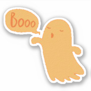 Cute Fun Orange Boo Ghost Halloween