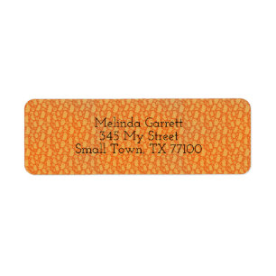 Cute Fun Orange Ghost Halloween Custom Address