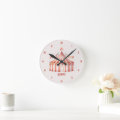 Cute fun Pink Circus Tent Child's Wall Clock | Zazzle