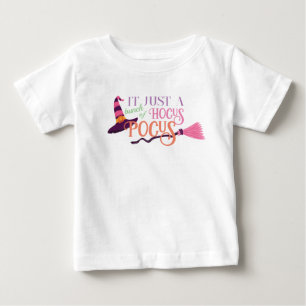 Cute Fun Pink Witch Hocus Pocus Halloween Hat  Baby T-Shirt