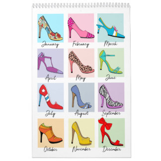 Cute Fun Shoe Calendar
