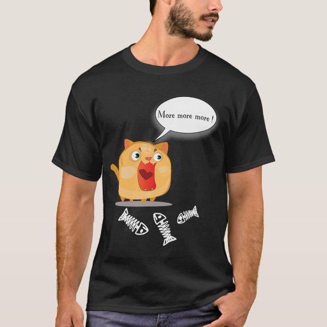 Cute fun & silly fat cat T-Shirt (Front)