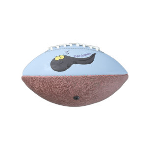 Cute fun tadpole cartoon illustration american football