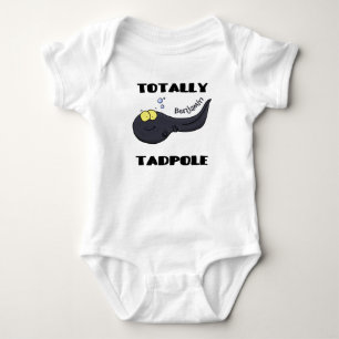 Cute fun tadpole cartoon illustration baby bodysuit