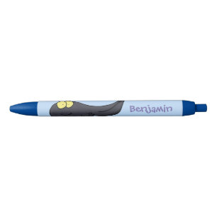Cute fun tadpole cartoon illustration black ink pen