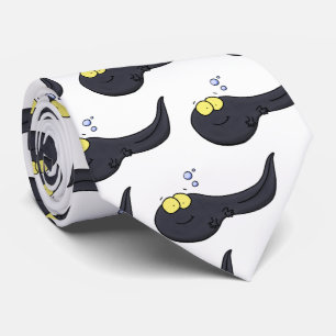 Cute fun tadpole cartoon illustration tie
