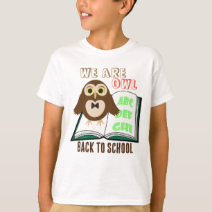 Cute fun We are owl Back to school Personalise T-Shirt