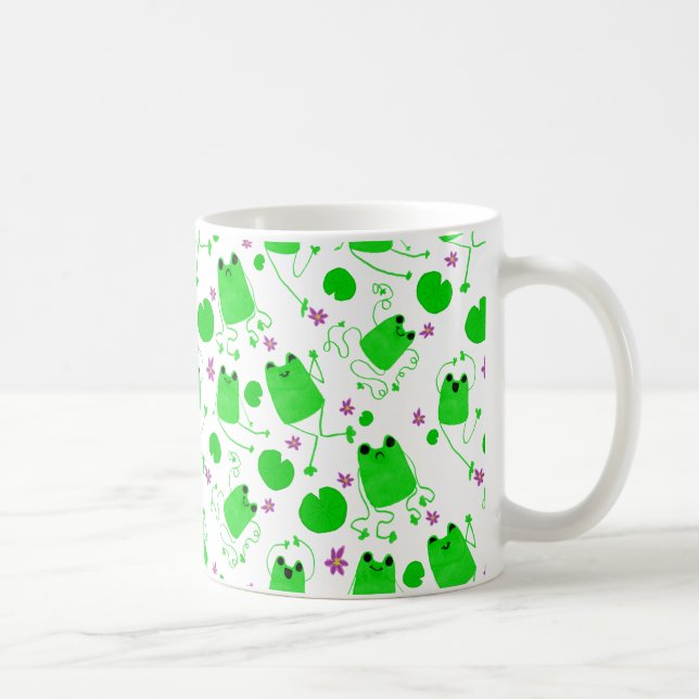 Cute Funky Little Frogs Coffee Mug (Right)