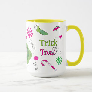 Cute Funky Trick Or Treat! Sweet Death And Candy! Mug