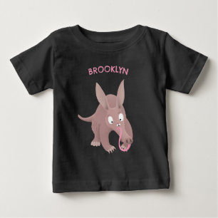 Cute funny aardvark cartoon baby T-Shirt
