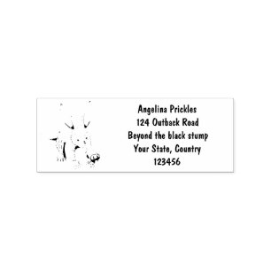 Cute funny aardvark cartoon rubber stamp