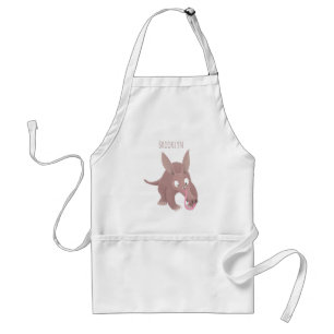 Cute funny aardvark cartoon standard apron