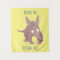 Cute funny aardvark cartoon