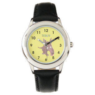Cute funny aardvark cartoon watch
