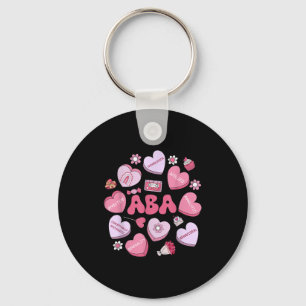 Cute Funny Aba Therapy Candy Heart Slp Behavior Va Key Ring