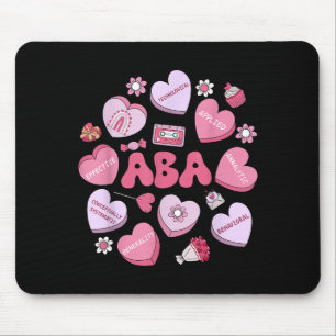 Cute Funny Aba Therapy Candy Heart Slp Behavior Va Mouse Mat