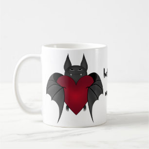 Cute funny amorous Valentines day bat Coffee Mug
