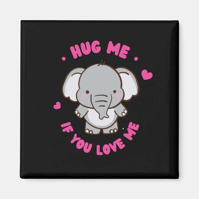 Cute Funny And Lovely Elephant    Magnet (Front)