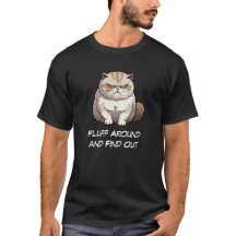 cute funny angry cat t shirt