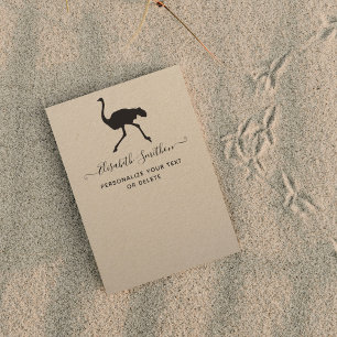 Cute Funny Animal Ostrich Bird Personal Stationery Card