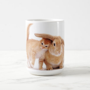 cute_funny_animals_8  kitten bunny rabbit friends coffee mug