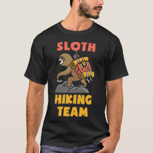 Cute Funny Animals Sloth Hiking Team T-Shirt