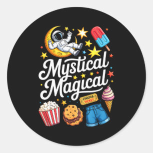 Cute Funny Astronaut Cookies Kids Boy Toddler Girl Classic Round Sticker